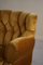 Art Deco Lounge Chairs in Yellow Velour, 1940s, Set of 2, Image 12