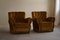 Art Deco Lounge Chairs in Yellow Velour, 1940s, Set of 2, Image 5