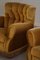 Art Deco Lounge Chairs in Yellow Velour, 1940s, Set of 2, Image 17