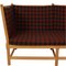 Spoke-Back Sofa in Brown Fabric by Børge Mogensen for Fritz Hansen, 1970s 12