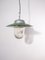 French Enamelled Ceiling Pendant Light with Shades with Original Glass, 1960s 1