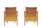 Mustard Armchairs and Poufs, Set of 4, Image 2