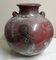 Vase Vintage en Céramique avec Vernis Rouge Vert, 1970s 1