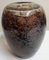 Vintage German Dexel Egg-Shaped Glass Vase in Red-Brown Ikoraglas from WMF, 1930s 1
