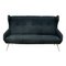 Black Fabric Sofa, 1950s 1
