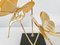 Large Vintage Italian Butterflies Table Lamp in Gilded Brass, 1970s 7