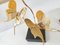 Large Vintage Italian Butterflies Table Lamp in Gilded Brass, 1970s, Image 6