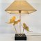 Large Vintage Italian Butterflies Table Lamp in Gilded Brass, 1970s 1