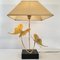 Large Vintage Italian Butterflies Table Lamp in Gilded Brass, 1970s, Image 1