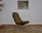 Khaki Quilted Swivel Armchair, 1970s 4