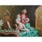Raffaele Zeloni, Gallant Scene, 1890s, Oil on Panel, Framed 4
