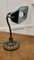 Frühes 20. Jh. Barristers Schreibtischlampe aus Kupfer & Grünem Glas, 1920er 5