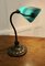 Early 20th Century Copper and Green Glass Barristers Desk Lamp, 1920s 9