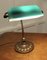 Early 20th Century Copper and Green Glass Barristers Desk Lamp, 1920s, Image 6