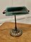 Early 20th Century Copper and Green Glass Barristers Desk Lamp, 1920s 3