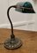 Early 20th Century Copper and Green Glass Barristers Desk Lamp, 1920s, Image 4