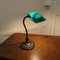 Early 20th Century Copper and Green Glass Barristers Desk Lamp, 1920s, Image 8