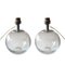 Clear Glass Globe Table Lamps, 1970s, Set of 2 1