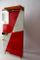 Vintage Coatrack with Red Geometrical Laminates, 1960s 2