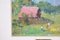 Amedeo Merello, Paesaggio di campagna con contadini, anni '60, Olio su tela, Con cornice, Immagine 4