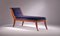 Antique French Empire Chaise Longue in Rich Blue Velvet, France, 1890s, Image 1