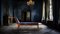 Antique French Empire Chaise Longue in Rich Blue Velvet, France, 1890s 2