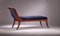 Chaise Longue Empire Antique en Velours Bleu Riche, France, 1890s 5