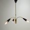 Italian 3-Armed Ceiling Light with Brass, 1960s, Image 3