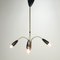 Lámpara de techo italiana de tres brazos con latón, años 60, Imagen 7