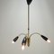 Italian 3-Armed Ceiling Light with Brass, 1960s, Image 5