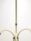 Italian 3-Armed Ceiling Light with Brass, 1960s, Image 13