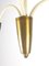 Italian 3-Armed Ceiling Light with Brass, 1960s, Image 12