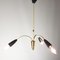 Italian 3-Armed Ceiling Light with Brass, 1960s, Image 8