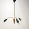 Italian 3-Armed Ceiling Light with Brass, 1960s, Image 1