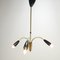 Italienische 3-armige Deckenlampe aus Messing, 1960er 6