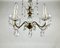 Crystal and Gilt Brass Chandelier, France, 1920s 5