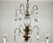 Crystal and Gilt Brass Chandelier, France, 1920s 4