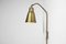 Swedish Adjustable Bracket Wall Lamp in Brass from Bergboms, 1950s 12