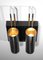 Double Sconces in Chromed Metal and Blackened Oak, 1970s, Set of 2 13