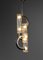 Large Italian Glass and Nickel-Plated Brass Hanging Light from Stilux, 1950s 7