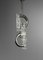 Große Italienische Hängelampe aus Glas & Vernickeltem Messing von Stilux, 1950er 11