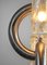 Lampada a sospensione grande in vetro e ottone nichelato di Stilux, Italia, anni '50, Immagine 9