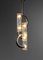 Large Italian Glass and Nickel-Plated Brass Hanging Light from Stilux, 1950s 3