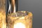 Lámpara colgante italiana grande de vidrio y latón niquelado de Stilux, años 50, Imagen 8