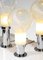 Italian Glass and Chrome Table Lamps from Mazzega, 1970, Set of 3 2
