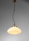 Italian Brass and Opaline Suspension attibuted to Stilnovo, 1950s 2