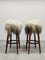 Vintage Sheepskin Bar Stools, 1960s, Set of 2, Image 1