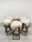 Vintage Sheepskin Bar Stools, 1960s, Set of 2 4