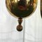 Lampadario in metallo ottonato con bracci, inizio XX secolo, Immagine 9