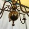 Brass-Plated Metal Chandelier with Arms, 1900s 2
